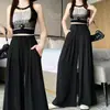Calça de Linho Anti-Rugas Wide Leg para Mulheres Primavera e Verão 2026 Linho Fino Casual Solta Fluida Leve Calça Longa