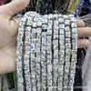Cuentas Cuadradas Naturales Cristal Ágata Piedra Cuentas Sueltas Cuadrado de Ángulo Recto Cuentas Cubo de Azúcar Accesorios para Joyería DIY