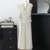 Ropa de verano para madre elegante simple moderna camisa reduce edad temperamento elegante casual versátil conjunto para ir al trabajo un conjunto completo