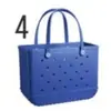 En stock bolsa de playa eva bolsa de agujeros bolso de mano grande de almacenamiento para viajes cesta de verduras de inyección bolsa de agujeros eva con impresión