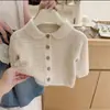 Conjunto de Suéter para Meninas 2026 Outono Novo Estilo Coreano Cardigã de Tricô de Manga Longa Suéter Calça Jeans com Suspensório Conjunto de Duas Peças