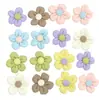Girassol de cinco pétalas com enchimento de algodão tridimensional, flor para cabeça de animal de estimação, laço de cabelo, presilha de cabelo, elástico, gravata borboleta, suporte, personalização