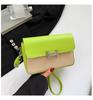 Bolso Cuadrado Pequeño con Costuras en Color Contrastante para Mujer 2025 Primavera Nuevo Moda Elegante Personalizado Bolso de Hombro Moda Coreana Bolso Cruzado