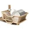 Escurridor de platos y cuencos, escurridor de platos de cocina, organizador de utensilios para fregadero, mueble de encimera para el hogar, caja de almacenamiento para cuencos y palillos