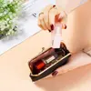 Bolso para Lipstick de Moda de Nicho Transfronterizo, Mini Billetera Compacta para Monedas, Bolso de Cosméticos, Billetera Clip de Cuero PU para Mujer, Moderna