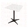 Mesa Cuadrada de Color Nogal para Uso Doméstico, Mesa de Comedor para Uso Comercial, Mesa de Comedor de Madera Maciza para Restaurantes, Mesa de Comedor de Pizarra para Restaurantes de Comida Rápida