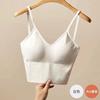 Camisola Feminina com Bojo para Usar por Cima no Verão Celebridade da Internet Popular Linda Costas Top de Sutiã Peça Única Roupa Íntima Base