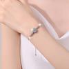 Pulsera Transfronteriza de Plata de Ley S925 para Mujer, Joyería Estilo Coreano, Pulsera de Moissanita Certificada Gra de 1 Quilate, Fuente Mayorista
