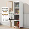 Estante de Almacenamiento de Cocina con Tapa abatible de Pie para Sala de Estar Estante para Snacks con Puerta Gabinete de Almacenamiento Multifuncional para Espacios Estrechos Estante de Almacenamiento para Snacks