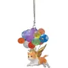 Divertido colgante acrílico de gato y perro con forma de globo, colgante para interior de coche, llavero, accesorios, colgante para decoración del hogar