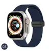 Adequado para Pulseiras de Todas as Séries do Apple iWatch S1-S10 Se Ultra Silicone Fivela Dobrável Magnética Relógio