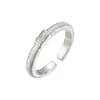 Anillo Abierto de Plata Cepillada Ultra Texturizado, Moderno, Ligero, Lujoso y de Alta Gama, Anillo Ajustable para Dedo Índice, Anillo de Dedo Popular