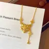 Set de Collar, Pulsera y Anillo de Máscara de Zorro Chapado en Oro de Xiaohongshu, Nueva Pulsera Hecha a Mano con Cuentas de Estilo Chino con Hilo de Colores