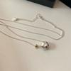 Collar de Cadena para Suéter con Colgante Esférico de Textura Irregular Moda para Mujer Simple de Alta Gama Lujo Ligero Cadena de Clavícula Personalizada