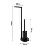 Portarrollos de acero inoxidable para baño, independiente, transfronterizo, multifuncional, con soporte para cepillo de inodoro