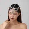 Nueva Moda Europea y Americana Joyería Bohemia Personalidad Pedrería Tocados Estilo Retro Elegante Cadena de Frente con Borla