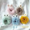 Elástico de Pelúcia com Orelhas de Coelho para Cabelo de Celebridade da Internet Coreana para Meninas, Faixa de Cabelo para Rabo de Cavalo, Corda de Cabelo de Pelúcia, Acessório de Cabelo, Cuidados com o Cabelo Estilo Coreano