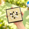 Mini Juego de Go Magnético para Niños y Estudiantes de Primaria, con Piezas Magnéticas, Tablero de Damas Dos en Uno