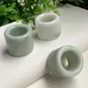 Anillo Grande de Jade Verde de Guizhou Estilo Masculino Mercado de Fuente Viva Puesto Feria del Templo Lugar Escénico Modelo de 10 Yuan