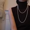 Collar de perlas de alta gama, elegante cheongsam, cadena colgante ligera de lujo, combina con todo, cadena larga de lana, cadena decorativa simple, accesorios.
