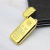MF340 mini rueda de amolar lingote de oro encendedor de llama abierta creativo corriendo Jianghu ultra-delgado forma de ladrillo de oro encendedor inflable