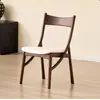 Silla Retro Vintage de Lujo Ligero para Uso en Casa, Silla de Comedor de Madera Maciza, Silla con Respaldo Estilo Nórdico, Silla Minimalista de Diseñador con Orejas de Gato