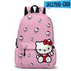 3D Nuevo Producto HelloKitty Dibujo Animado Lindo Sanrio Hello Kitty Mochila Estudiante Bolsa Escolar Impresión