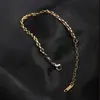 Pulsera de Cadena Hip-Hop de Acero Inoxidable PVD en Color Dorado, Cadena Gruesa de Eslabones Cruzados, Cadena de Barras Entrelazadas, Accesorio de Acero de Titanio