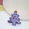 Llavero de Árbol de Navidad de Arcilla Suave al por Mayor con Diamantes, Lindo Colgante Personalizado para Bolso, Llavero de Coche, Accesorios Coloridos
