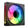 Ventoinha de Gabinete Prismática Espacial Mágica 5Pro12Cm Ventoinha de Resfriamento para Host de Computador Sincronização de Luz Divina Argb Pwm