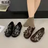 Zapatos de mujer estilo Birkenstock con plataforma, de piel genuina, colección otoño 2026, zapatos pequeños de piel estilo británico, zapatos planos Mary Jane para mujer