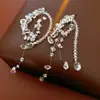 Brincos de Franja em Forma de Gota Irregular Agulha de Prata Estilo Férias Moda Versátil Brincos de Nicho de Alto Padrão Exagerados para Mulheres