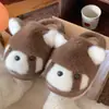 Lindas pantuflas de algodón con temática de perro para mujer, perfectas para otoño e invierno. Estas pantuflas de peluche de dibujos animados de Schnauzer son cálidas, de suela gruesa y forradas de felpa para mayor comodidad en casa.