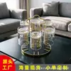 Estante Secador de Tazas de Agua de Hierro Personalizado, Lujo Accesible, Estante Secador de Tazas Giratorio, Estante para Tazas de Té, Estante Colgador para Vasos de Vidrio