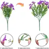Flores Artificiales Transfronterizas de Amazon Plantas Falsas de Plástico 7 Cabezas Malla 35 Eucalipto Violeta Decoración Exterior