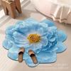 Alfombra de terciopelo de cristal de estilo chino con flores grandes, de forma especial, para dormitorio, mesita de noche, guardarropa, sala de estar, alfombra de alta gama, venta al por mayor