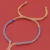 Pulseiras Artesanais Semi-Prontas, Pulseiras DIY Ajustáveis Que Podem Ser Enfiadas com Contas, Acessórios de Joalheria Dourados, Prateados e de Cinábrio, Pulseiras de Fio Vermelho