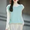 Chaleco de Forro Polar para Mujer, Nuevo Otoño/Invierno Tejido de Lana Cachemir sin Mangas Top Capa