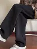 Pantalones gruesos de pana con forro polar para hombre, otoño e invierno, tacto de alta gama, pantalones deportivos holgados tipo sudadera, pantalones rectos de pierna ancha para hombre