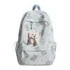 Mochila nueva, linda y ligera, estilo bosque, ins, versátil, de gran capacidad, con estampado de oso, para estudiantes de secundaria y preparatoria