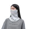 Máscara Protetora Solar de Seda Gelo com Gancho de Orelha para Homens e Mulheres para Primavera e Verão, Quebra-Sol e Anti-UV, Polaina Longa para Pescoço, Ciclismo, Véu Facial Completo