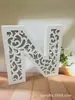 Venta Directa de Fábrica Elegante Lámpara de Letra de Madera Calada Blanca Estilo Europeo Decoración del Hogar Luz de Noche