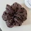 Estilo Coreano Super Grande Scrunchie de Organza com Bolinhas para Mulheres High-End Novo Estilo Prendedor de Rabo de Cavalo Corda de Cabelo Acessórios de Cabelo