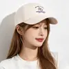 2026 Novo Chapéu de Pato Bordado para Filhotes para Meninas Primavera/Verão Casual Versátil Aba Curva Faz o Rosto Parecer Menor Boné de Baseball Tendência