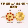 Contas Espaçadoras Quadradas Flor de Aço Inoxidável com Strass para Pulseiras Colares Brincos DIY Acessórios para Pulseiras de Cristal