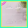 Botella cuadrada transparente de PET de 200 ml para tónico, botella cuadrada para envases cosméticos, botella cuadrada de 200 ML para loción y gel