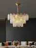 Lámpara de araña de cristal para sala de estar de estilo francés de lujo ligero, lámparas modernas y sencillas de estilo nórdico de alta gama, lámpara de araña de estilo americano para hotel y restaurante