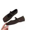 Zapatos Planos Mary Jane Estilo Coreano para Mujer, Novedad Otoño e Invierno 2024 Negros Suaves Versátiles Zapatos de Felpa
