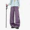 Pantalones deportivos casuales de pierna ancha con pliegues, estilo montaña, para hombre, funcionales para exteriores, de montañismo, repelentes al agua, con cremallera lateral