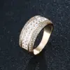 Amazon deseo explosiones transfronterizas anillo de circón plateado color diamante completo damas anillo de gema joyería al por mayor
